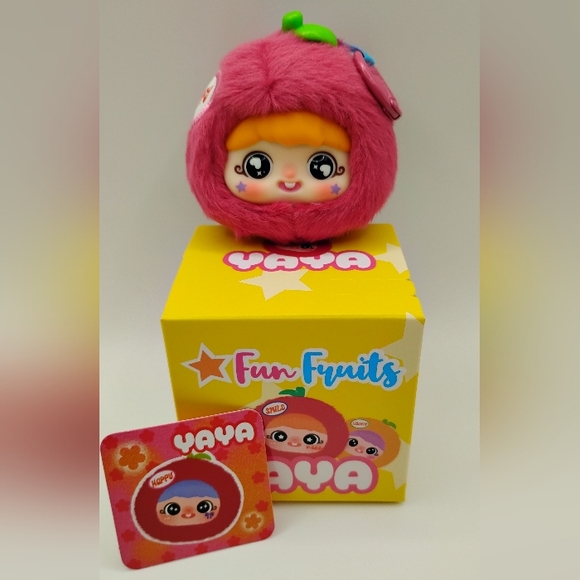 Baby Three Accessories - Yaya Fun Fruits Plush Toy - Pink